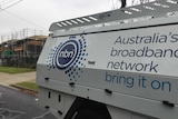 NBN truck parked at the side of a street.