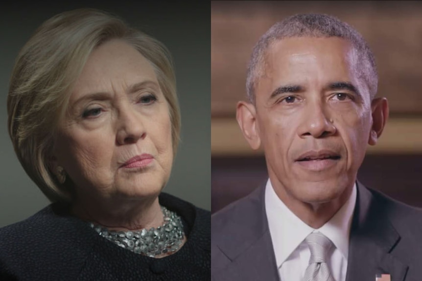 A composite image of Hillary Clinton and Barack Obama