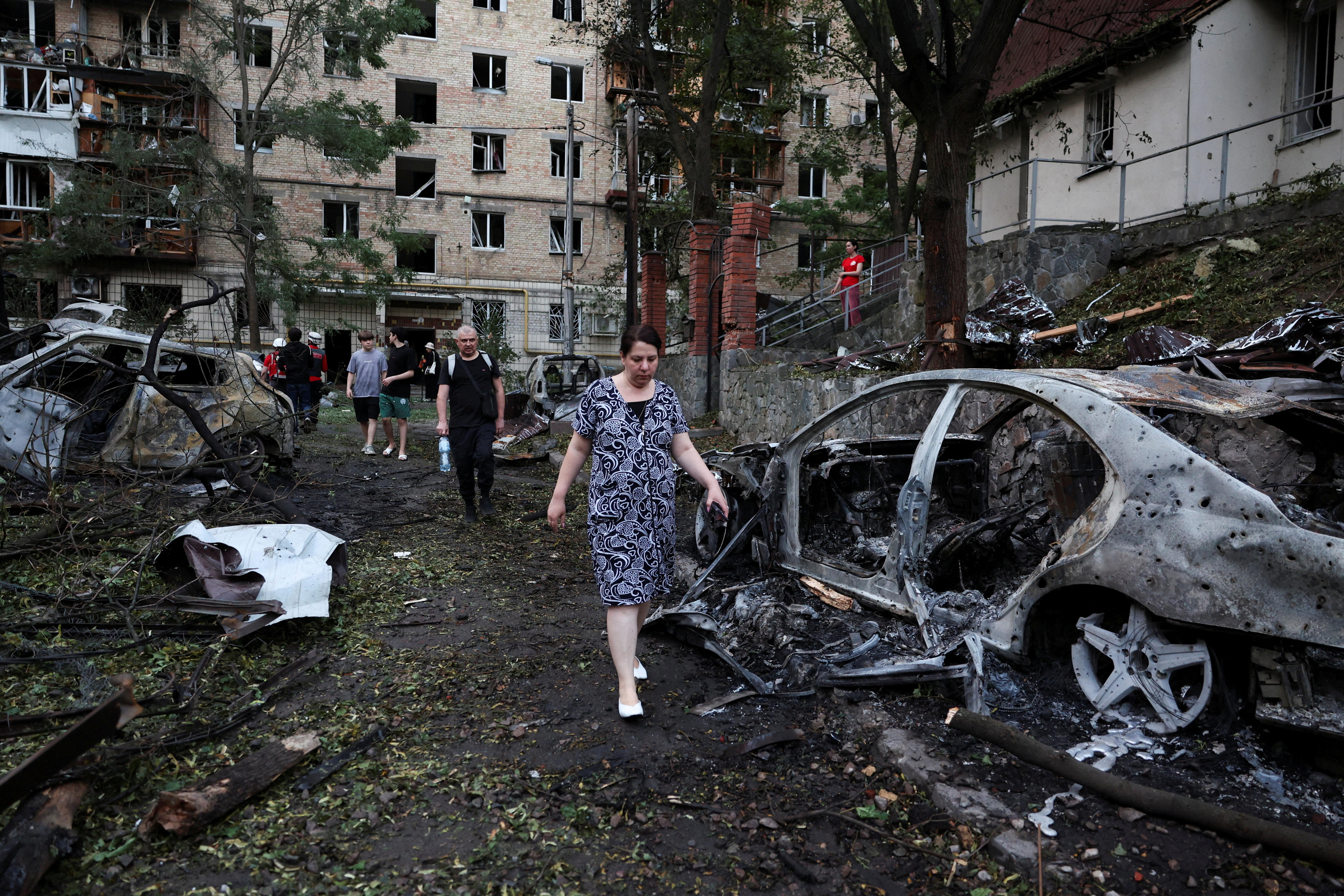Russia strikes in central Kyiv kill at least eight people and injure dozens