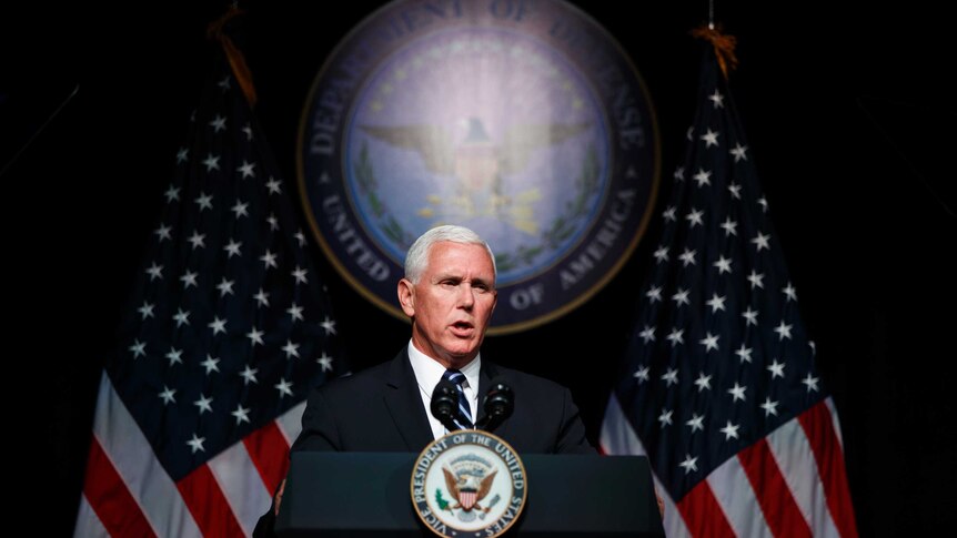 Vice President Mike Pence speaks during an event on the creation of a United States Space Force.