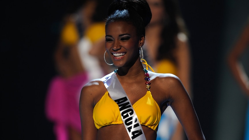 Miss Angola 2011 Leila Lopes, participates in the swimsuit competition of the 60th annual Miss Universe beauty pageant