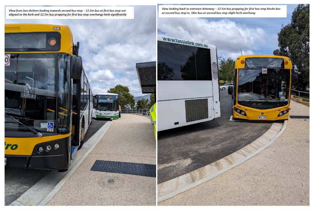 Image from report showing buses using a bus stop.