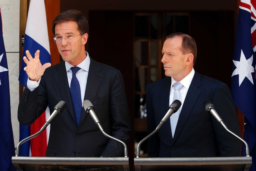 Mark Rutte and Tony Abbott
