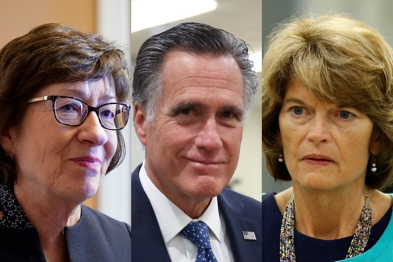 Susan Collins, Mitt Romney, Lisa Murkowski