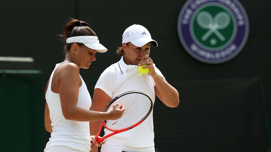 Ashleigh Barty and Casey Dellacqua at Wimbledon