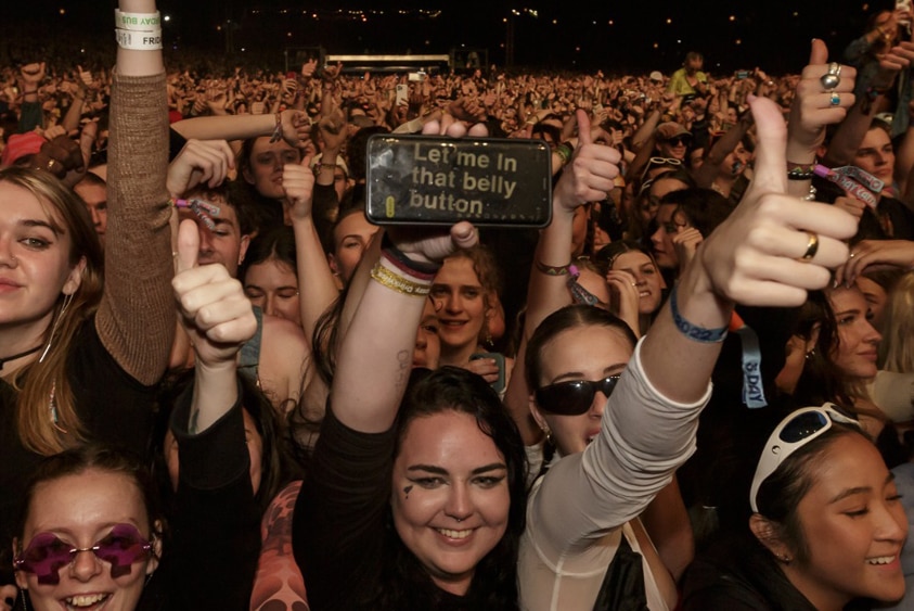 The crowd at Jack Harlow's Splendour In The Grass 2022 set, Sat 23 July