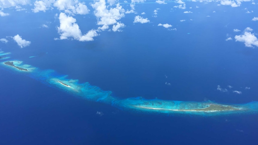 Aerial of the Marshall Islands.