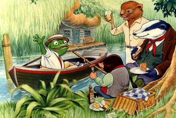 Illustration from the book, The Wind in the Willows.