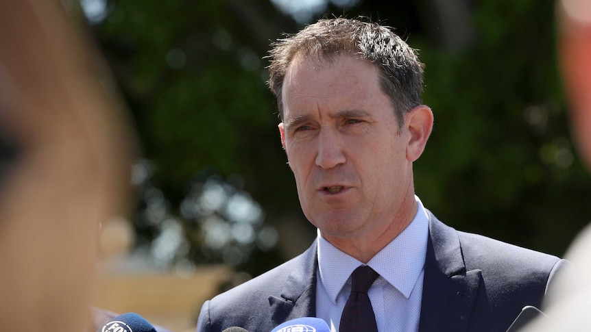 Cricket Australia chief executive James Sutherland speaks to media in Perth on December 14, 2017.