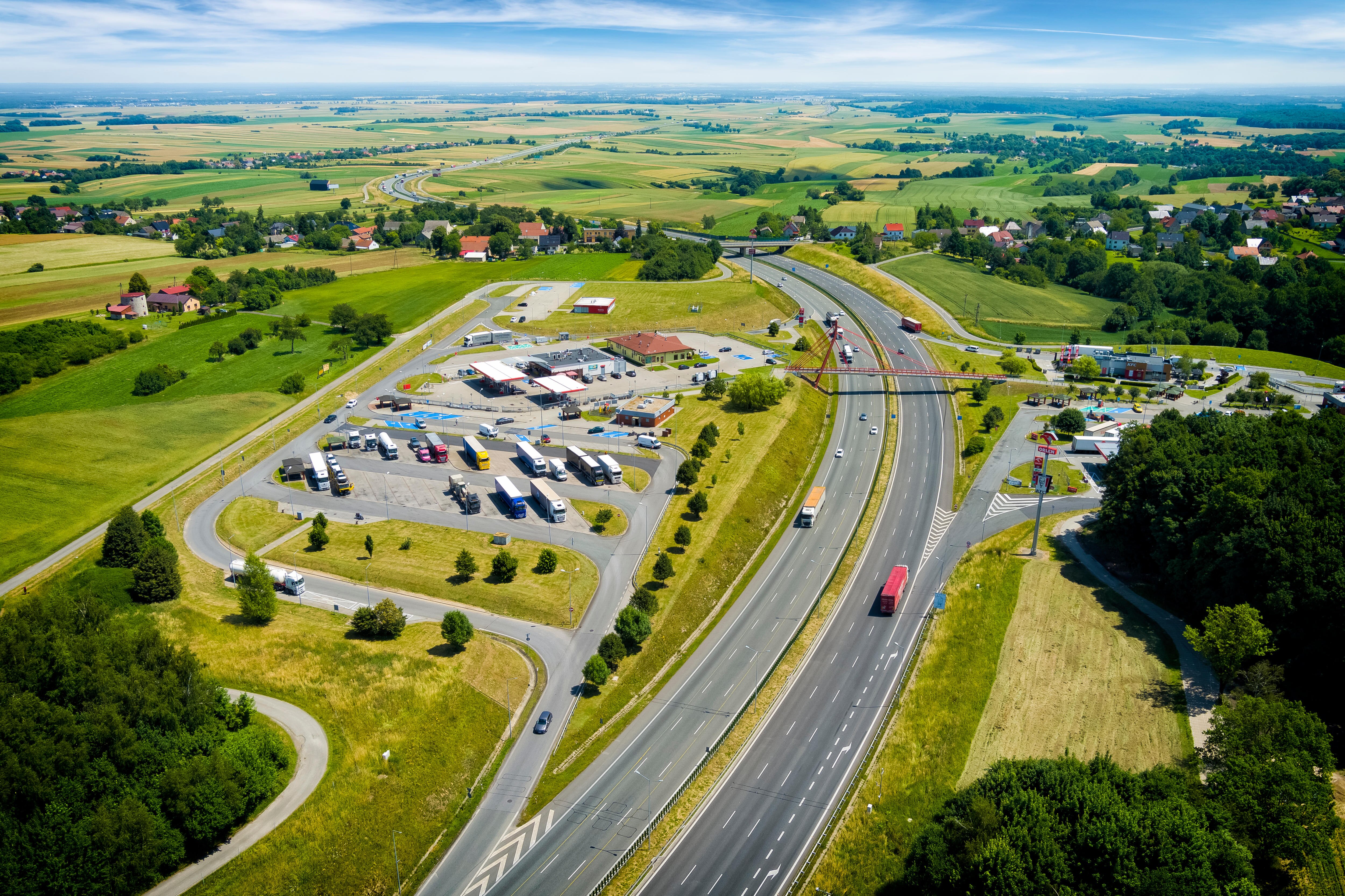 Holiday in Poland - Passenger service area on the A4 motorway