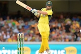 Shaun Marsh bats against India at the Gabba