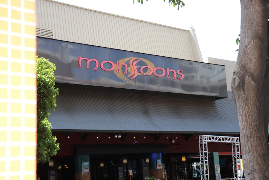 A picture of outside the Monsoons nightclub in Darwin.