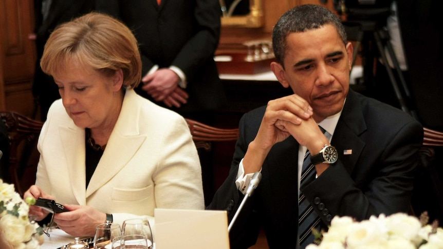 German chancellor Angela Merkel and US president Angela Merkel