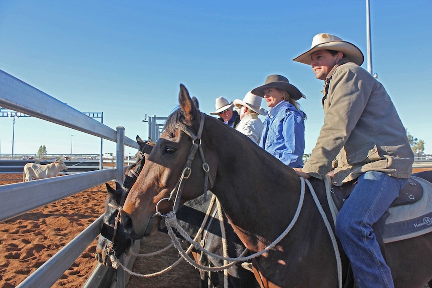 Riders lined up at the Cloncurry Stockman's Challenge