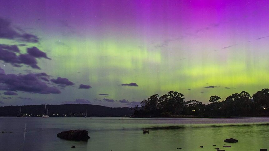 A powerful display of the southern lights captured south of Hobart.