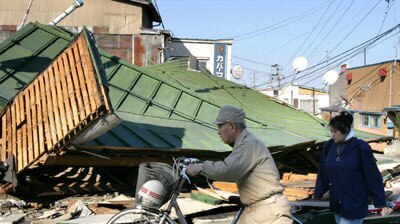 Thousands of people in central Japan have spent another night in shelters after a killer earthquake hit the region.