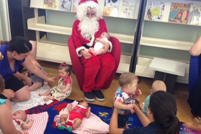 Mums 'n bubs class with Santa in Cloncurry