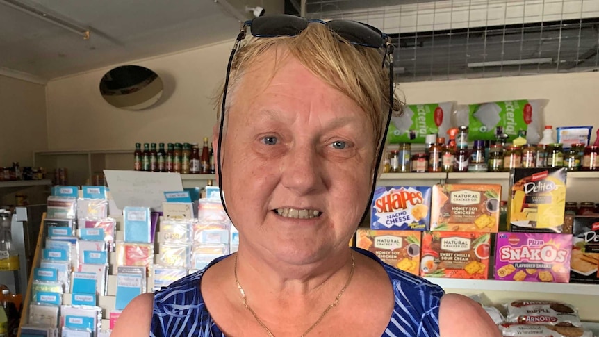 A woman in a supermarket