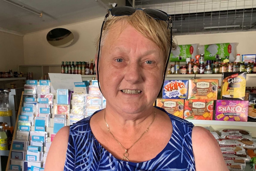 A woman in a supermarket