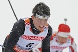 Cesar Baena skiing.