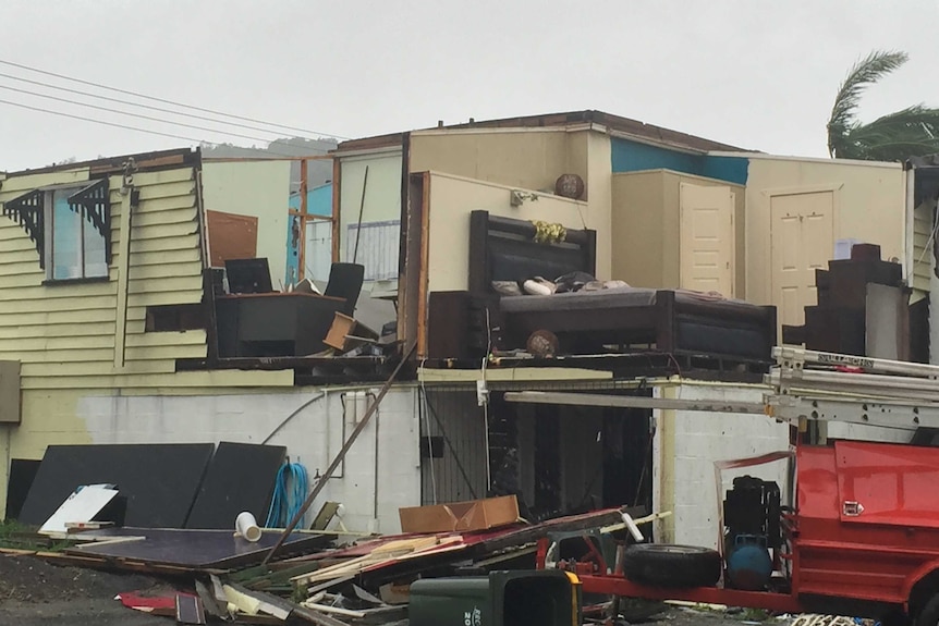 House decimated by Tropical Cyclone Marcia in Yeppoon