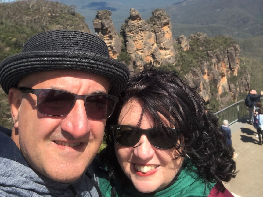 Paula and her partner Charles in the Blue Mountains.