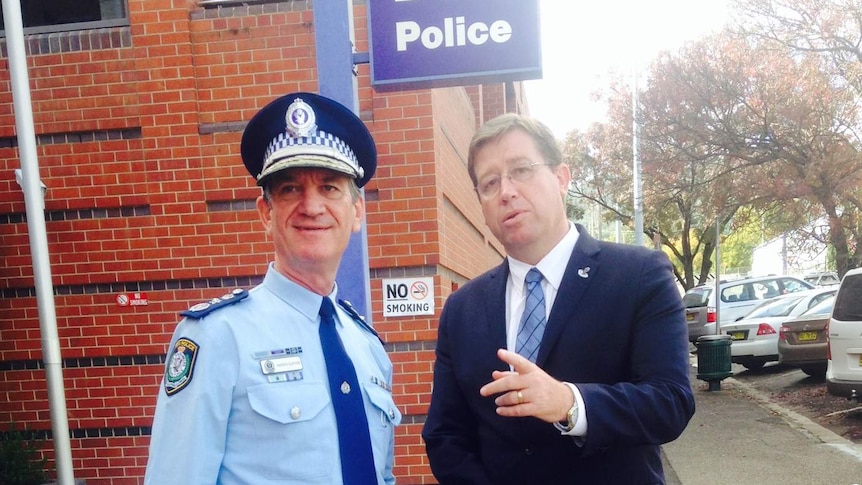 NSW Police Commissioner Andrew Scipione and NSW Police Minister Troy Grant