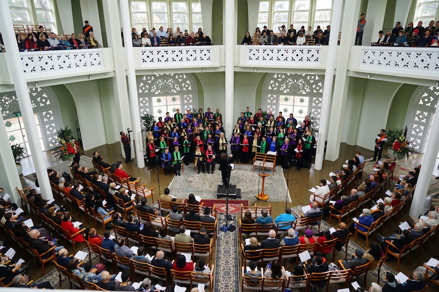 A choral festival held in the Baha'i Temple in Sydney
