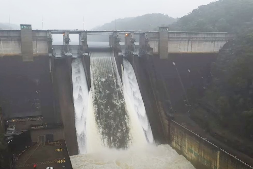 Water flowing from the Warragamba Dam