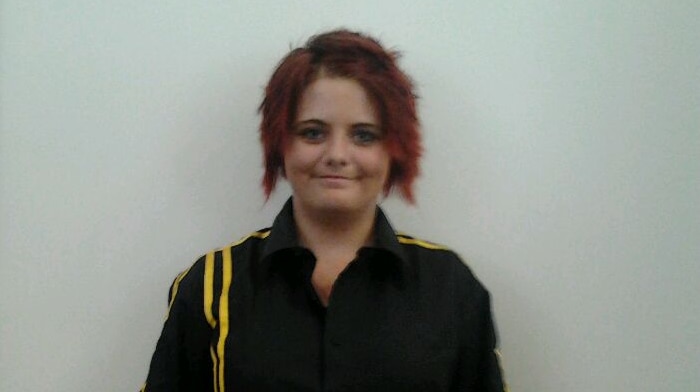 Teenager Shania Postema in her McDonalds uniform.
