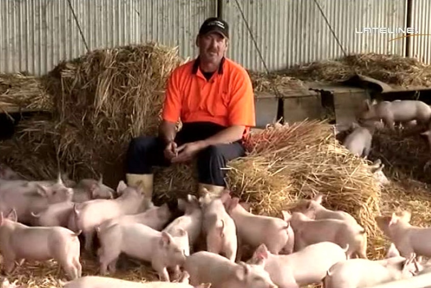 Farmer Ean Pollard in video about Australian pork industry