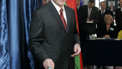 According to official results, Alexander Lukashenko won 83 per cent of the vote (file photo).