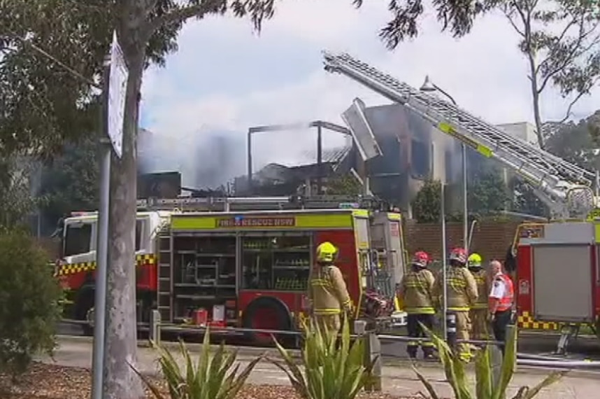 An explosion and fire destroyed a house in western Sydney.