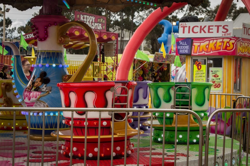 Spinning tea cups at Perth Royal Show