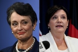 A composite of two women's faces: Pru Goward left, Jodi McKay right