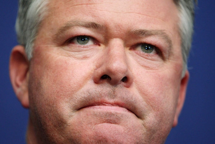 West Australian Liberals leader Troy Buswell at a press conference at Parliament House.