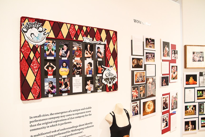 Gallery walls are covered in memorabilia supplied by Circus WOW members and friends. 