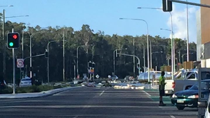 Water tower collapses on Sunshine Coast