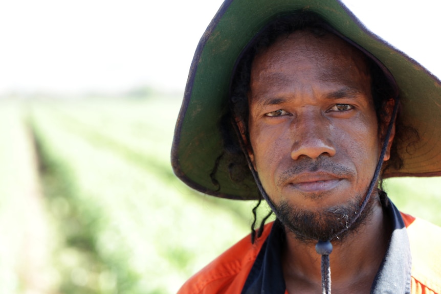 Close up of East Timor worker in Kununurra
