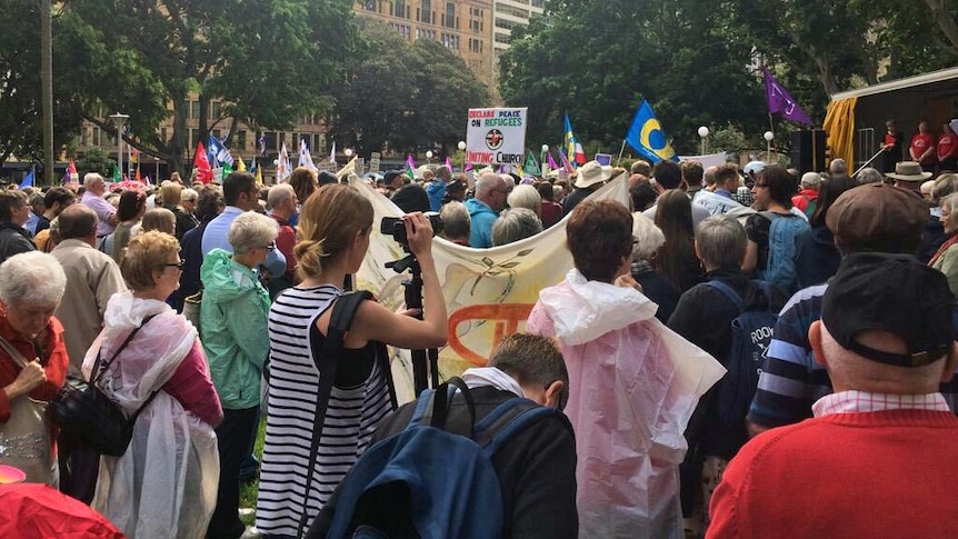 Protesters attend refugee rally in Sydney
