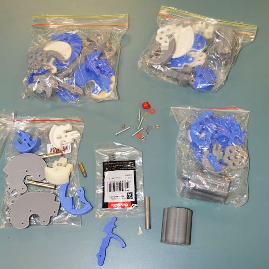 Police believe these plastic parts are the components of a homemade gun.