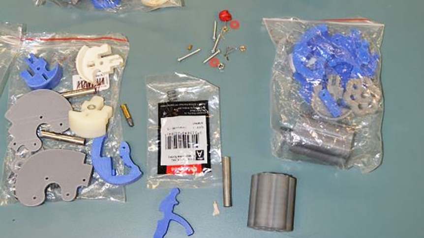 Police believe these plastic parts are the components of a homemade gun.