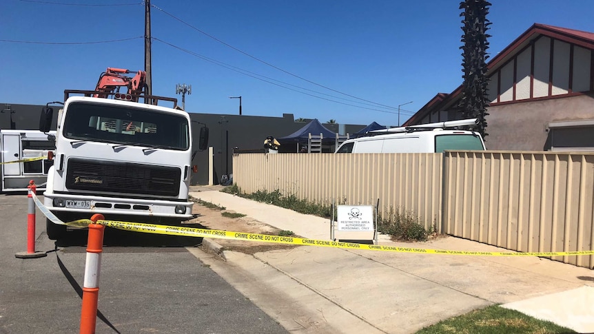 A Croydon property where police found an industrial-sized meth lab