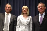 Nationals leader Terry Redman, his deputy Mia Davies and the Premier Colin Barnett