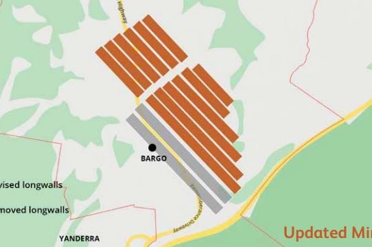 A map showing a plan to expand a mine in NSW.