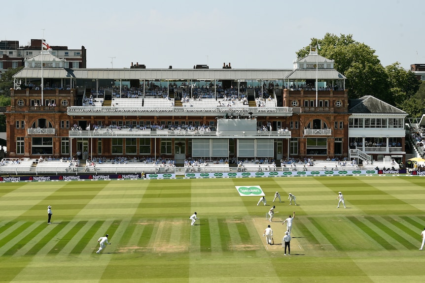 The pavilion at Lord's cricket ground during a match