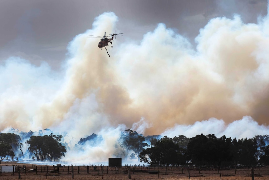 Waterbombing air craft working on the Bunkers Hill fire.