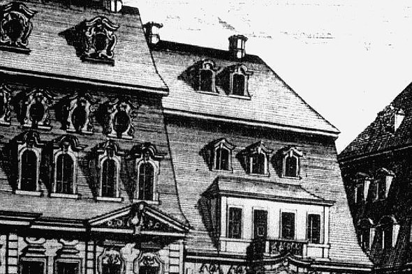 An engraving of a Leipzig coffee-house