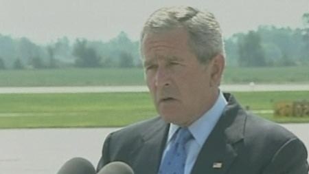 George W Bush says to set a timetable would aid enemy tactics. (File photo)