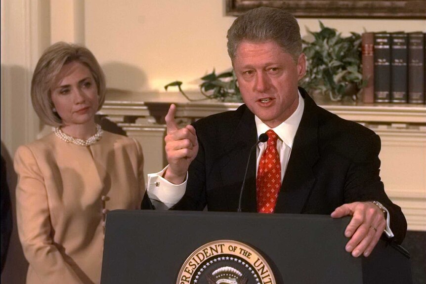 Bill Clinton denies Lewinsky affair